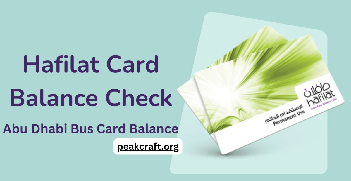 Hafilat Card Balance Check